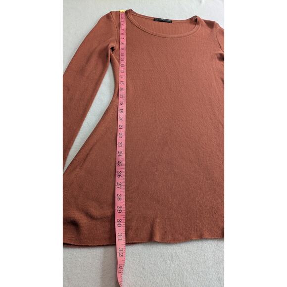 Peruvian Connection Top Avignon Orange Rust Tunic Cotton Modal Shirt Lightweight - Picture 7 of 8